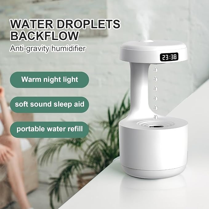 Anti Gravity Air Humidifier With Led Display